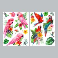 Наклейка пласт "Тропические птицы" МИКС 50х30 см
