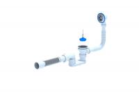 Сифон на ванну  1 1/2*40*50 ЕС 155S с выпуском click-clack (сетка) Анипласт