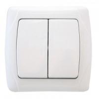 Выключатель Маргарита 2- кл. (белый) М0023 Universal