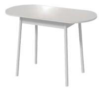 Стол Кэлли-2 раздв.900/1200*600 (мрамор марквина белый+белая опора)