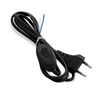 Шнур для бра черный 1,7м с прох. выкл. ШВВП 2*0.75  Universal