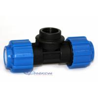 Тройник ПЭ с внутр.резьбой 25х1"х25  - 50/2