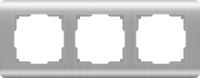 Рамка на 3 поста WL-Frame-03 Stream (серебр.)  Werkel