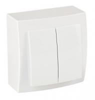 Выключатель белый.2-кл. 26111003 Nilson Themis 