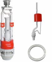 Арматура к смывному бачку кноп. ИНКОЭР хром ниж. подвод