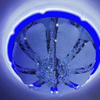 Люстра 55062/400 CR 4*40w Е14 d400 Led-Wt+Blue хром ПДУ