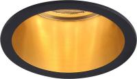 Cветильник ИВО-50w G5.3 черный золото DL6003  FERON