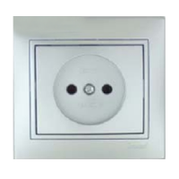 Розетка 1СП б/з мет/сер 701-1010-121 Lezard