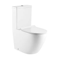 Унитаз-моноблок AZ-1001  Безободковый, сиденье с микролифтом  680*370*830 Azario 