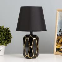 Лампа настол. Рико черно-золот.40w Е14 20*20*33 Risalux