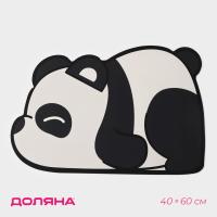 Коврик д/дома "Панда", 40×60 см, чёрно-белый Доляна
