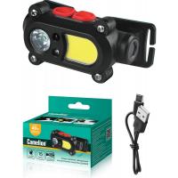 Фонарь налобн.,акк 3,7В, карбон,3Вт,15 реж, 53418 Camelion