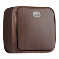 Выключатель 1-кл с/п Темное дерево 10А Минск EKF