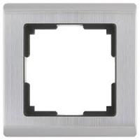 Рамка на 1 пост WL-Frame-01 Metallic (глянц. никель, металл)  Werkel