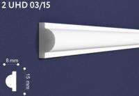 Молдинг 2 UHD 03/15 белый 2м