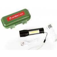 Фонарь Ultraflash E1337 (акк. 3,7В,чёрн.,3 реж.)