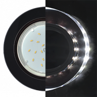 Светильник GX53 Н4 LD5310 круг подсв. 4К черн. хром/черный 38*126 SP53RNECH Ecola