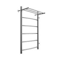 Полотенцесушитель ZOX ЛЦ 80*50 1" полка 6 перекл ДУГА (правое бок. подключ.)