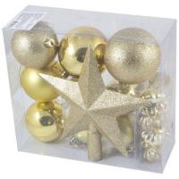 Набор Шары+Звезда золото18шт.SYCB17-518  003373