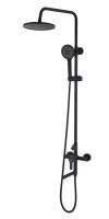 Душевая система Algar G690271 черная, GOTA ROCIO нерж.