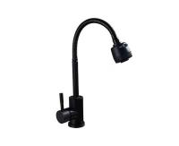 Смеситель д/кухни Булат 511516 нерж.ст. черный, гиб.изл. АНТЕЙ