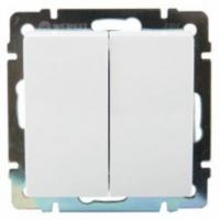 Выключатель 2-кл.  белый механизм 24110403 Nilson Thema 