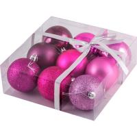 Набор шаров Фуксия 6см 9шт 001276