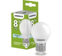 Лампа св G45 8W 6500K E27 Generica