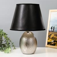 Лампа настол. Брайтон 40w E14 24*24*35 серебро