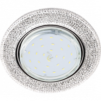 Светильник GX53 Н4 LD7069 круг подсв. 4К прозр./хром 35*125 FT53CMEFB Ecola