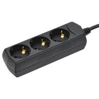 Удлин-ль У03В 3*5м с/з 3*1мм2 10А с выкл черный Generica