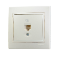 Розетка 1СП телефонная кремовая  701-0303-137 Lezard