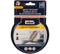 Лента клейкая 2-х стор. д/зеркал 19мм*5м бел. пена UNIBOB арт.54928