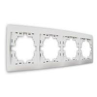 Рамка 4-ая горизонтальная белая 701-0200-149  Lezard