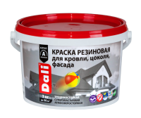 Краска резиновая д/наруж. и внутр. работ 3кг Белая DALI
