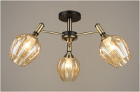 Люстра потолочная 3624/3 BK+AB 