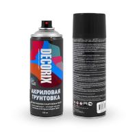 Грунтовка аэрозол. по пласт. Черная мат. 520мл Decorix