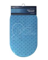 Коврик на присосках 69*38 "Массажный" голубой