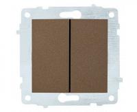 Выкл 2кл 10А мокка OVIVO 600-000219-202