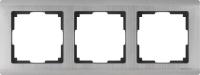 Рамка на 3 поста WL-Frame-03 Metallic (глянц. никель, металл)  Werkel