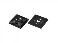 Площадка самоклеющаяся под хомуты 27*27 черная