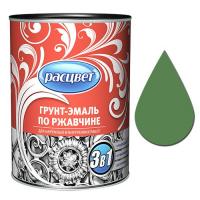 Грунт-эмаль по ржавчине алкидная 0,9кг Зеленая РАСЦВЕТ