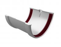 Соединитель желобов ПВХ Белый Grand Line RR32