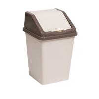 Ведро с подв.крышкой 10л квадр. 941026 сл.кость/шоколад 941026 Виолет