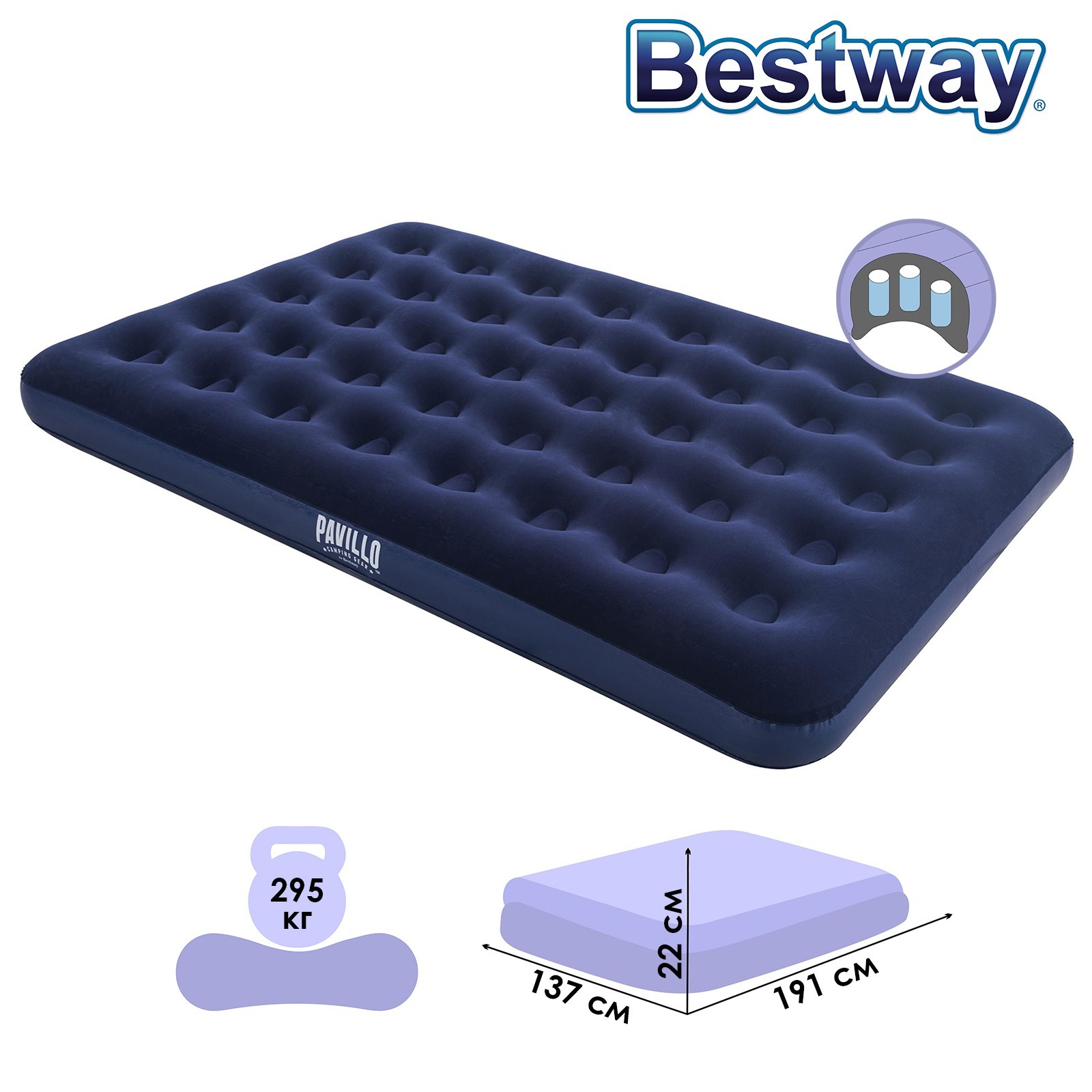 размеры надувных матрасов bestway