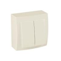 Выключатель 2-кл (2612003) (кремовый) Nilson Themis