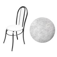 Стул Венский белый мрамор на ант. серебр.