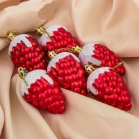 Украшение Ягодка 6шт 6,5*4см красный 3259760