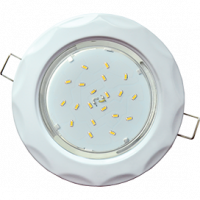 Светильник GX53 Н4 встраив. без рефл. "звезда" Белый 38х116  Ecola