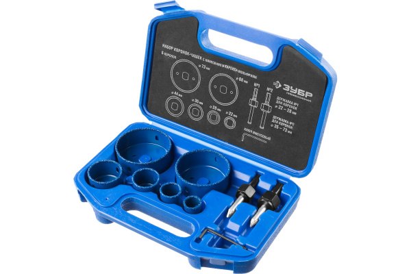 Набор коронки-чашки 25мм Зубр 6 предм.